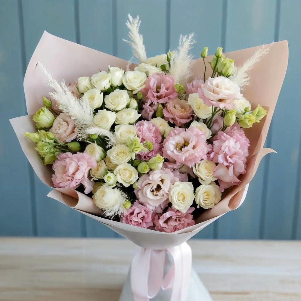 Букет цветов из: Альстромерии и Розы в Зеленогорском Ставропольского края