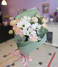 Букет цветов из:  Хризантемы и Розы #REPLACE_PRED# Зеленогорском Ставропольского края