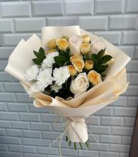 Букет цветов из:  Розы и Хризантемы в Зеленогорском Ставропольского края