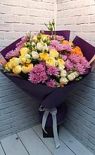 Букет цветов из:  Хризантемы и Розы в Зеленогорском Ставропольского края
