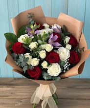 Букет цветов из:  Розы и Альстромерии в Зеленогорском Ставропольского края