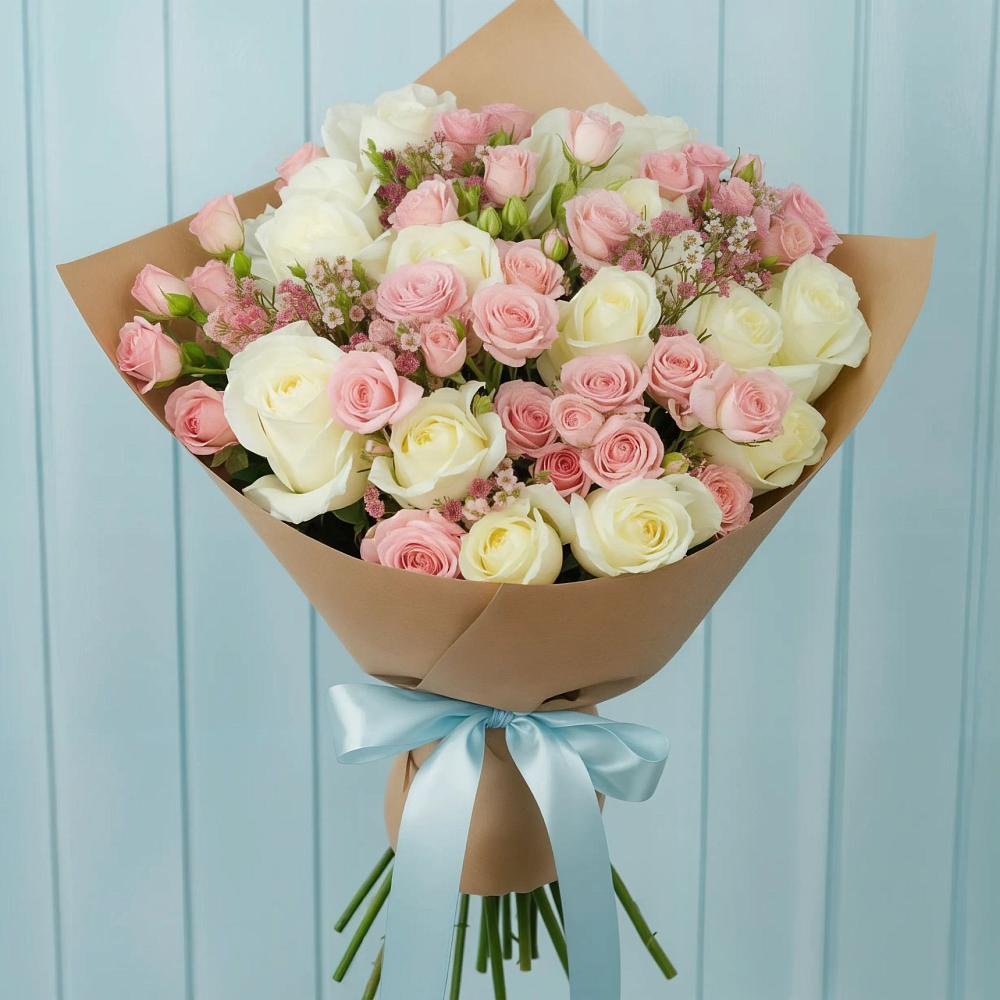 Букет цветов из: Розы в Зеленогорском Ставропольского края