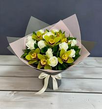 Букет цветов из:  Орхидеи и Розы в Зеленогорском Ставропольского края