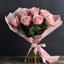 Букет 7 розовых роз в Зеленогорском Ставропольского края