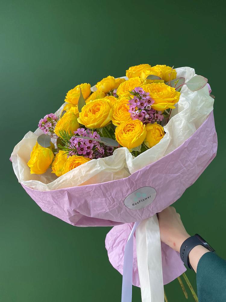 Букет Кустовые желтые розы в Зеленогорском Ставропольского края