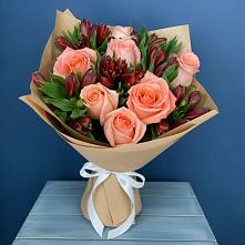 Букет цветов из:  Розы и Альстромерии #REPLACE_PRED# Зеленогорском Ставропольского края