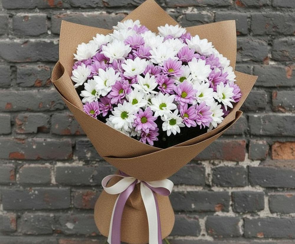 Букет цветов из: Хризантемы в Зеленогорском Ставропольского края