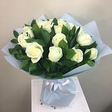 Букет 15 Белых роз Проуд #REPLACE_PRED# Зеленогорском Ставропольского края