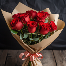 Букет 9 Красных роз #REPLACE_PRED# Зеленогорском Ставропольского края