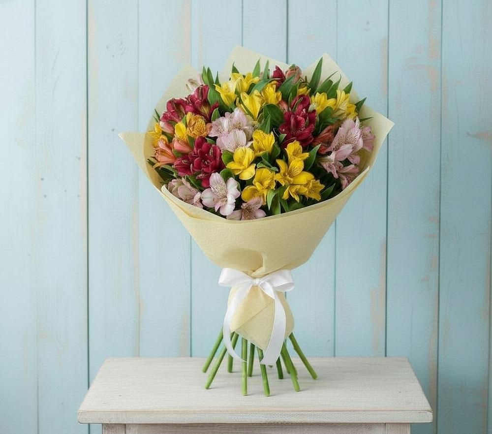 Букет цветов из: Альстромерии в Зеленогорском Ставропольского края