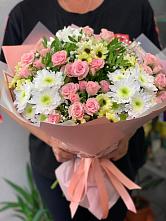 Букет цветов из:  Розы и Хризантемы в Зеленогорском Ставропольского края