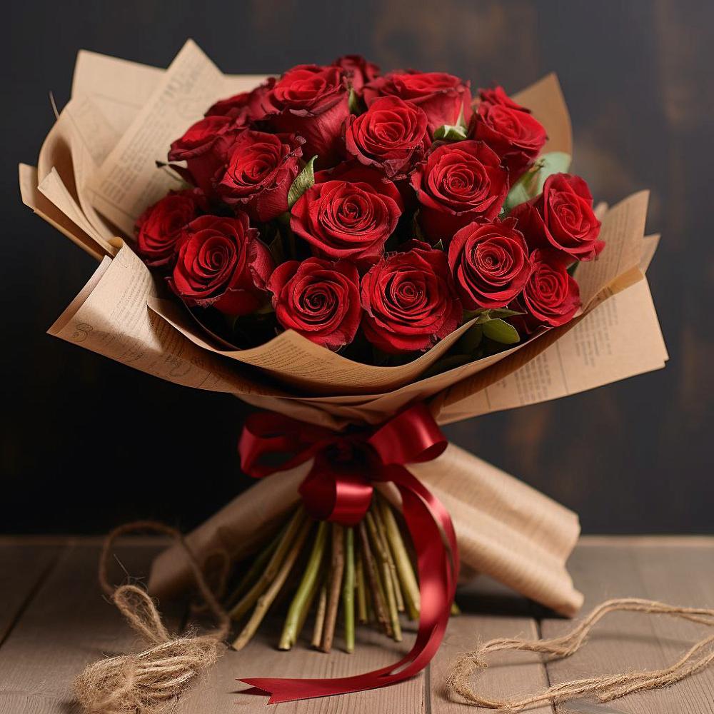 Букет 17 Красных роз Эдлесс Лав в Зеленогорском Ставропольского края