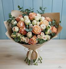 Букет цветов из:  Альстромерии и Розы в Зеленогорском Ставропольского края
